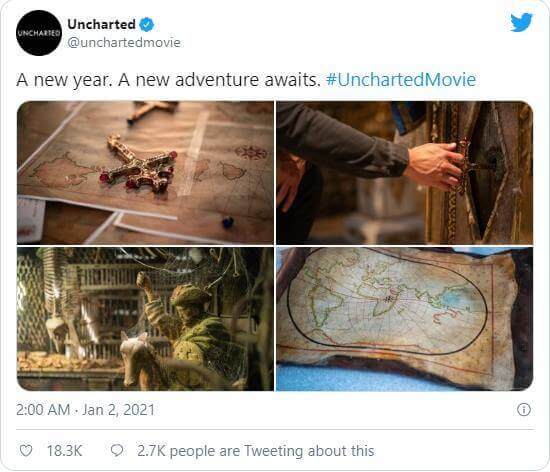 1609619419 2021 01 03 05 29 31 uncharted movie twitter shares enigmatic screenshots   cogconnected opera - عکس های جدیدی از فیلم Uncharted منتشر شد