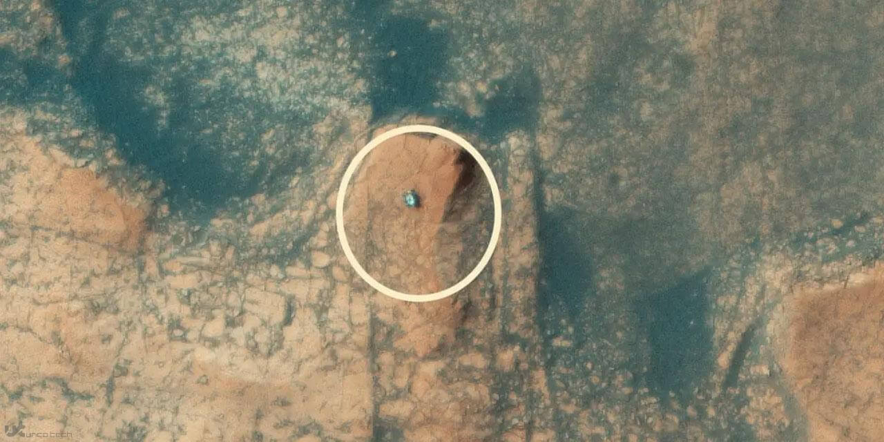 1621766055 curiosity climb - ناسا تصویری از کاوشگر کنجکاوی گرفته شده از مدار مریخ منتشر کرد