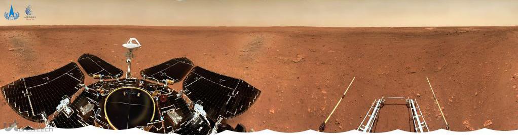 1623473945 cnsa zhurong mars rover 3 - چین تصاویری از کاوشگر ژورانگ بر روی مریخ منتشر کرد