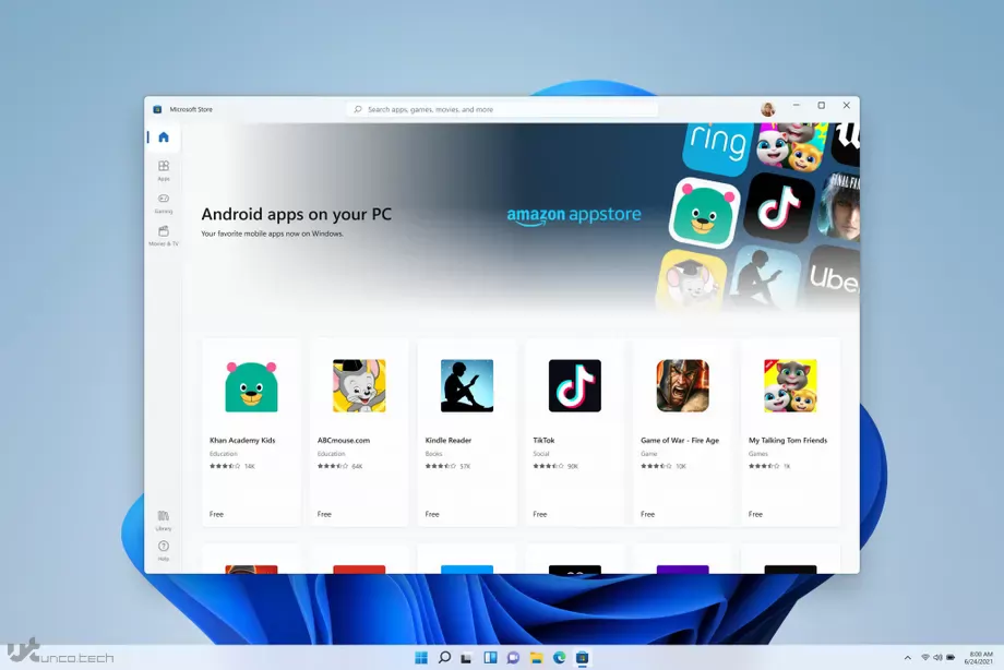 1624581799 5 the ew window 11 app store with android apps - همه چیز درباره ویندوز 11 با قابلیت های جذاب مانند اجرای اپ های اندروید + ویدئوی معرفی