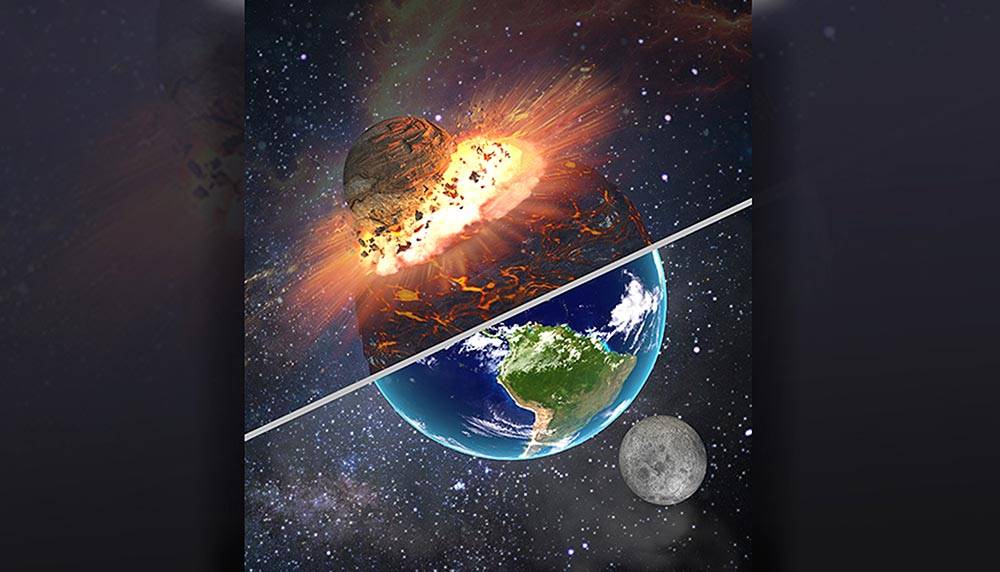 Earth Moon Impact - منشاء آب زمین چیست؟