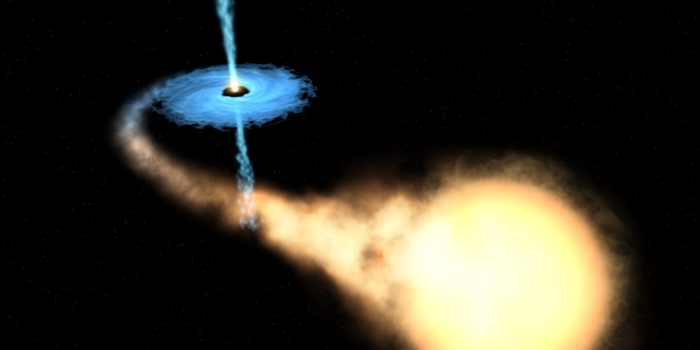 2560px Accretion disk 1440x720 - وقتی یک ستاره به یک سیاه چاله نزدیک می شود