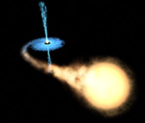 2560px Accretion disk 295x250 - وقتی یک ستاره به یک سیاه چاله نزدیک می شود