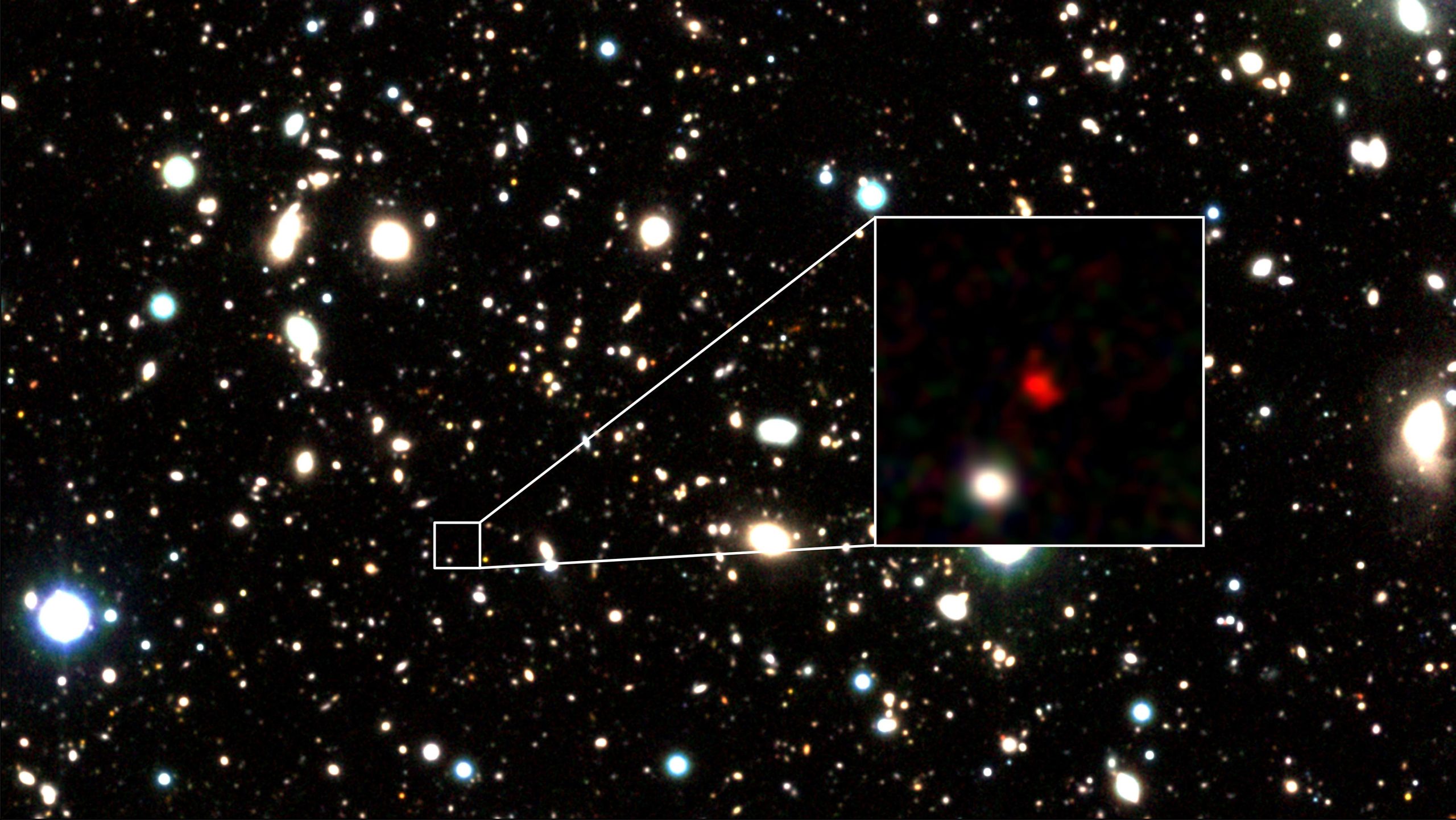 Galaxy HD1 scaled 1 - دانشمندان دورترین کهکشان را کشف کردند، کهکشان HD1 ممکن است خانه قدیمی ترین ستاره های جهان باشد.