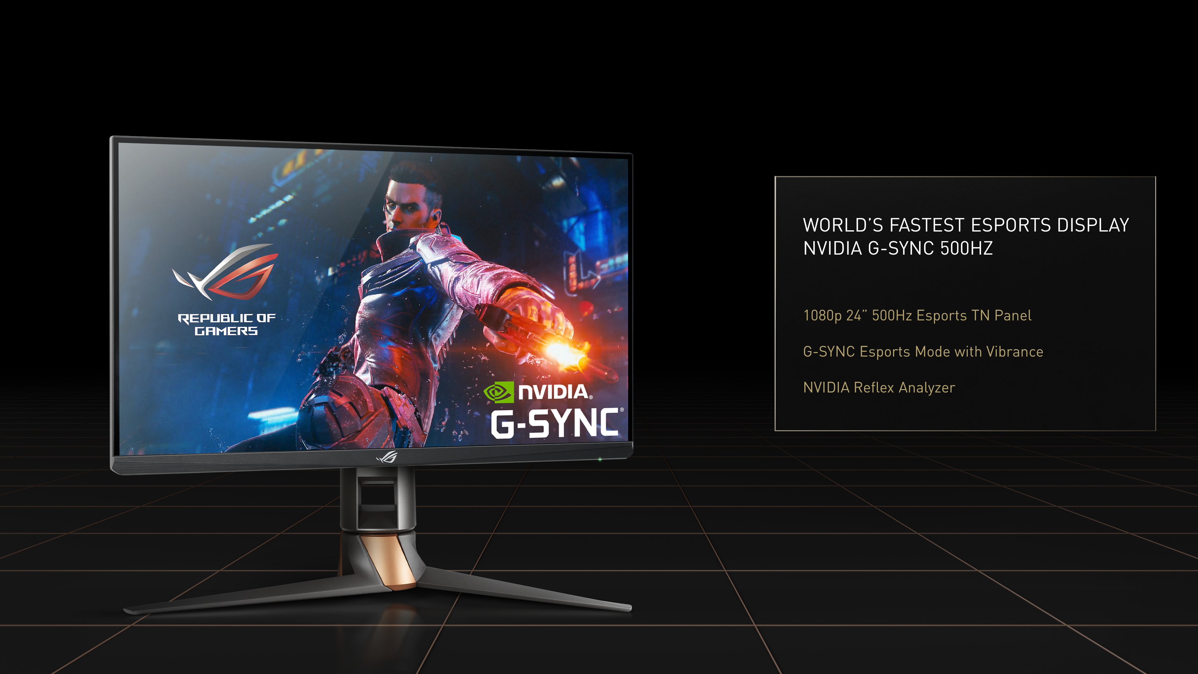 nvidia geforce rtx computex 2022 asus 500hz gsync gaming monitor - ASUS ROG Swift اولین مانیتور گیمینگ 500hz دنیا
