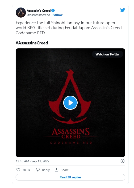 2022 09 12 13 07 32 Window - سری بازی Assassin's Creed این بار به ژاپن فئودالی میرود