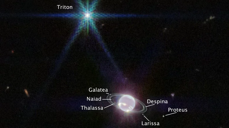 what this image shows of neptune 1663876974 - تلسکوپ فضایی جیمز وب حلقه های نپتون را به نمایش می گذارد