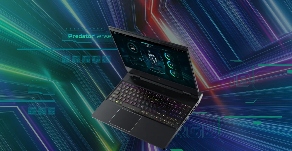 predator laptop helios 3d personalized with predator sense 1024x532 - نگاهی به لپ تاپ ها، دسکتاپ و مانیتورهای گیمینگ 2023 شرکت ایسر